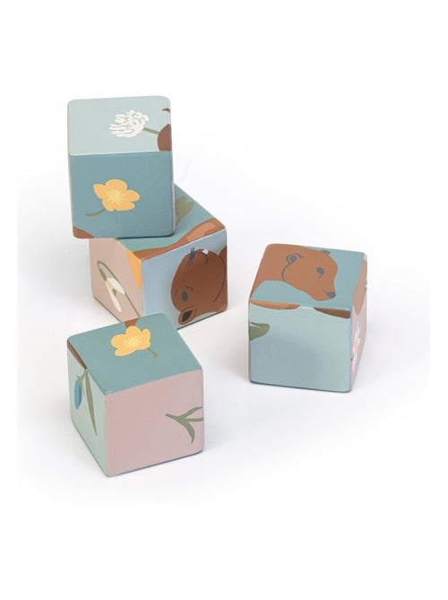 Chariot avec puzzle de cubes animaux - Kiabi