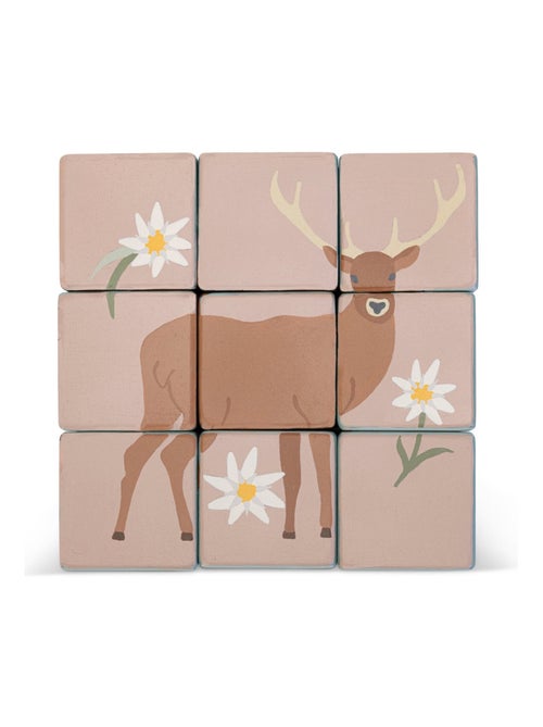 Chariot avec puzzle de cubes animaux - Kiabi
