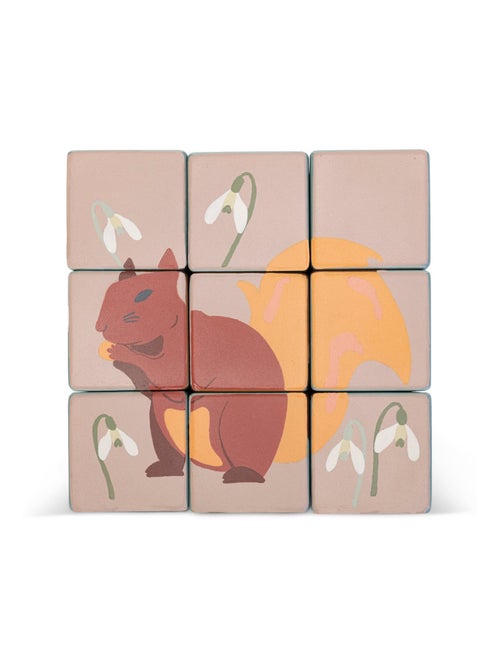 Chariot avec puzzle de cubes animaux - Kiabi