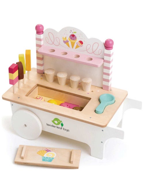 Chariot crème glacée en bois - Kiabi