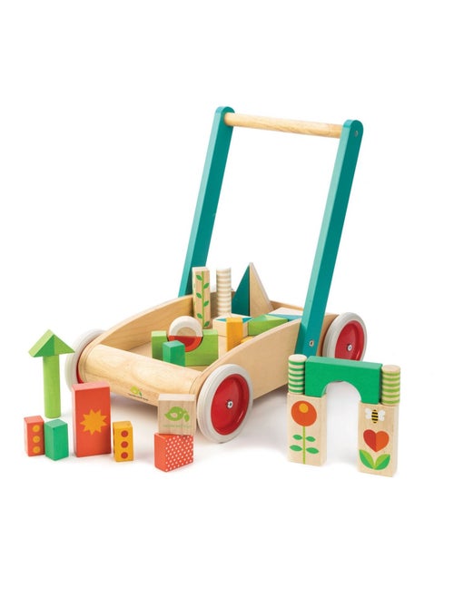 Chariot de marche avec blocs colorés - Kiabi