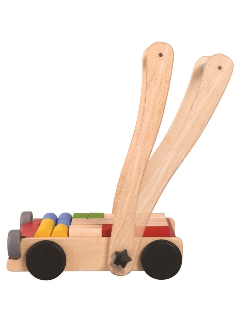 Chariot de marche avec cubes Beige - Kiabi