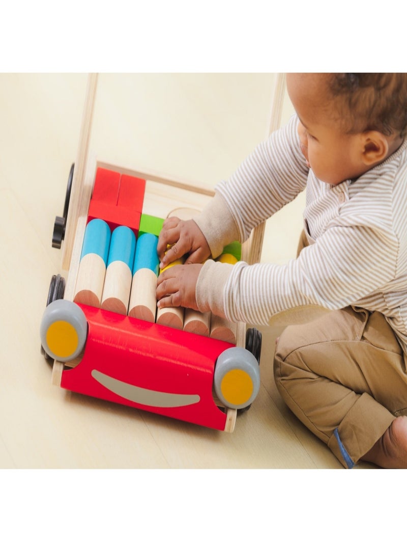 Chariot de marche avec cubes Beige - Kiabi
