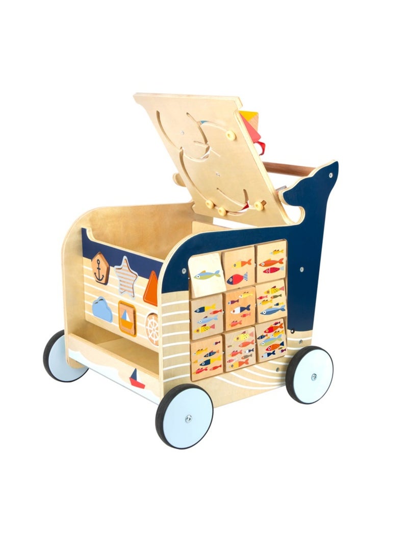 Chariot de marche Baleine Bleu - Kiabi