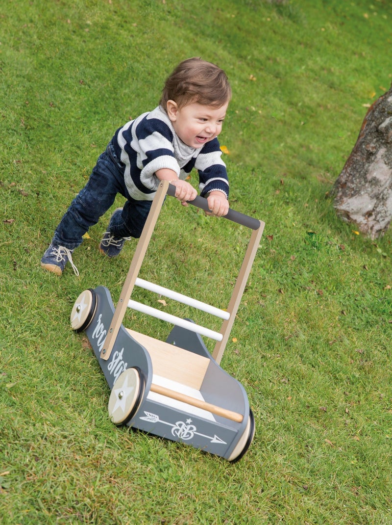 Chariot de marche en bois à vitesse ajustable 'Rock Star Baby 3' ROBA Gris Gris anthracite Blanc - Kiabi