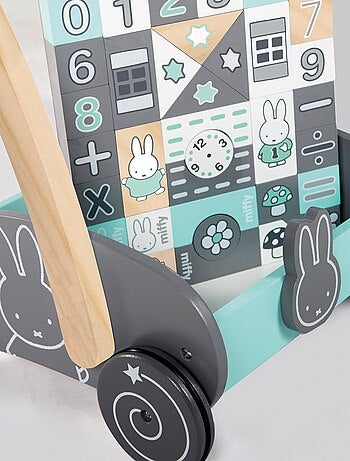 Chariot de marche en bois + blocs de construction miffy® - ROBA