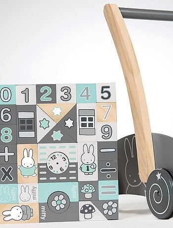 Chariot de marche en bois + blocs de construction miffy® - ROBA
