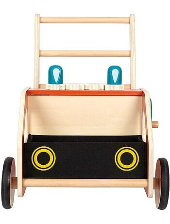 Chariot de marche en bois Pompiers