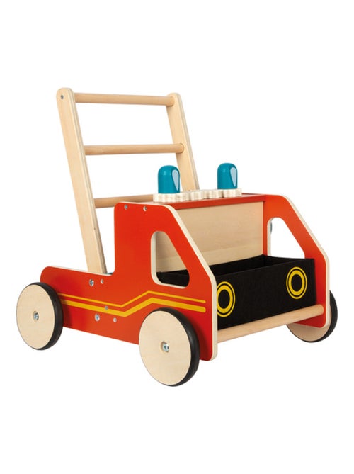 Chariot de marche en bois Pompiers - Kiabi