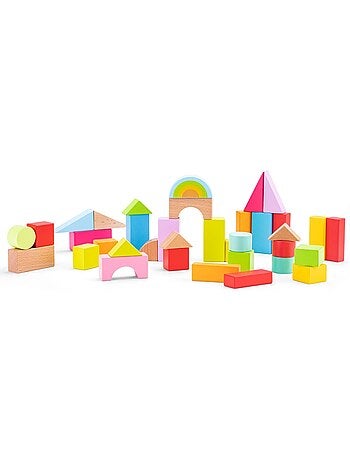 Chariot de marche et blocs en bois