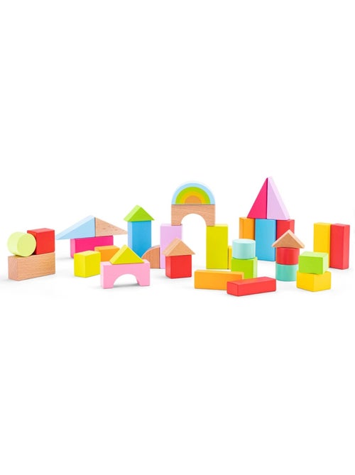 Chariot de marche et blocs en bois - Kiabi