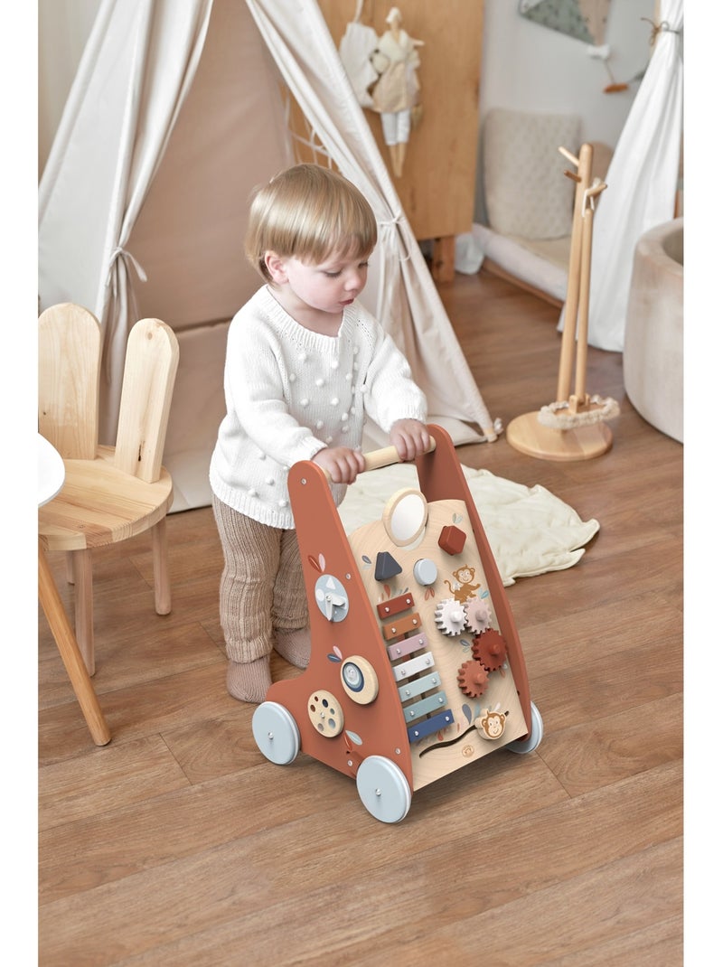 Chariot de marche multi-activités singe Marron - Kiabi