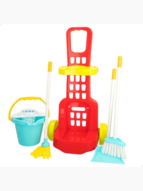 Chariot de nettoyage pour jouets avec ustensiles 5 pièces my home colors - Kiabi