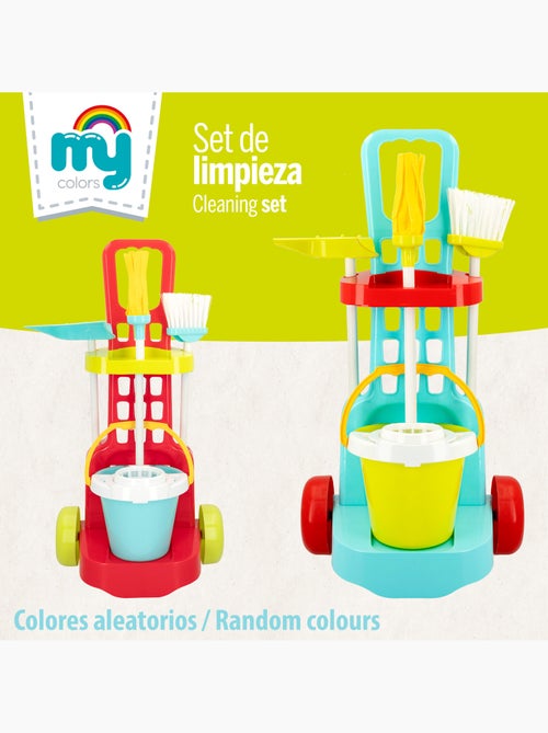 Chariot de nettoyage pour jouets avec ustensiles 5 pièces my home colors - Kiabi