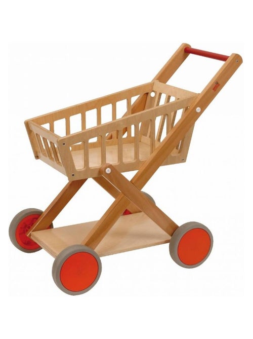 Chariot de supermarché en bois - jeu Montessori - Kiabi