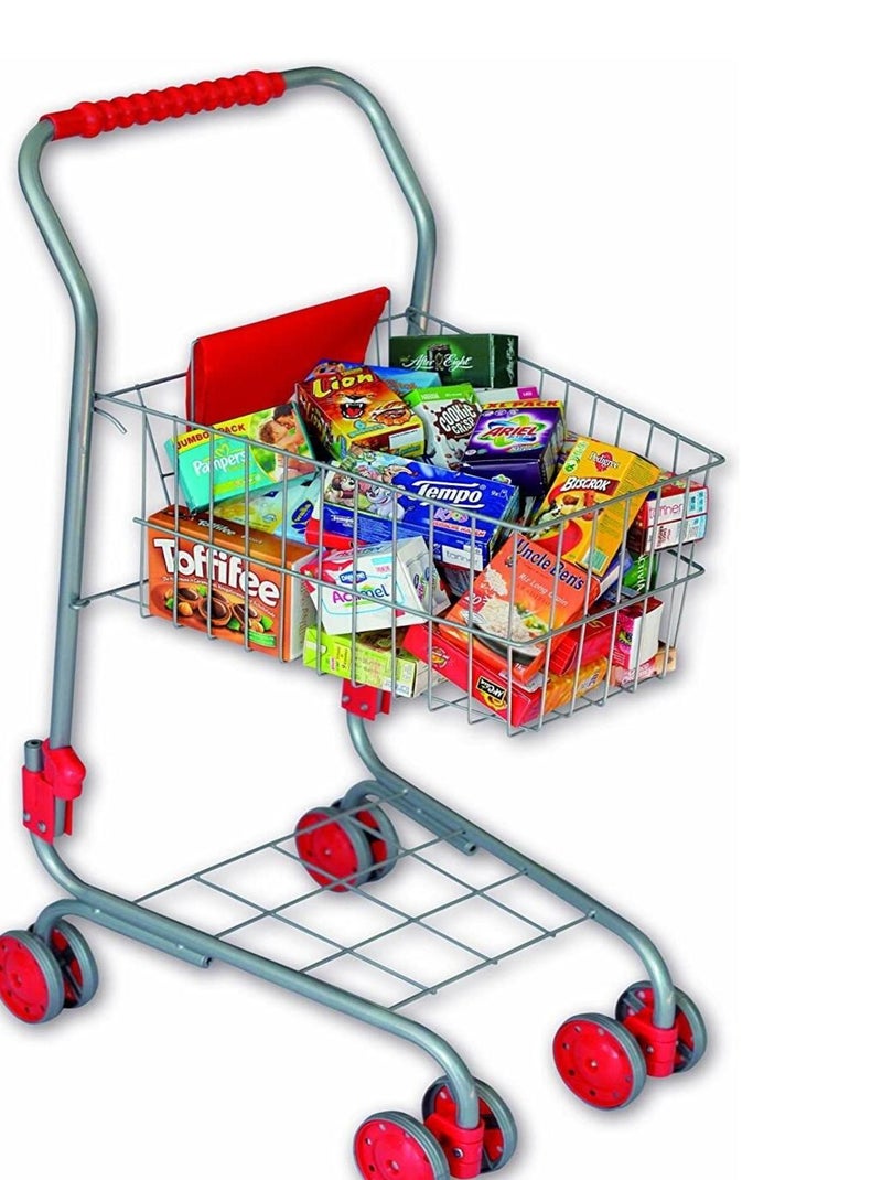 Chariot de supermarché en métal avec 40 miniatures N/A - Kiabi