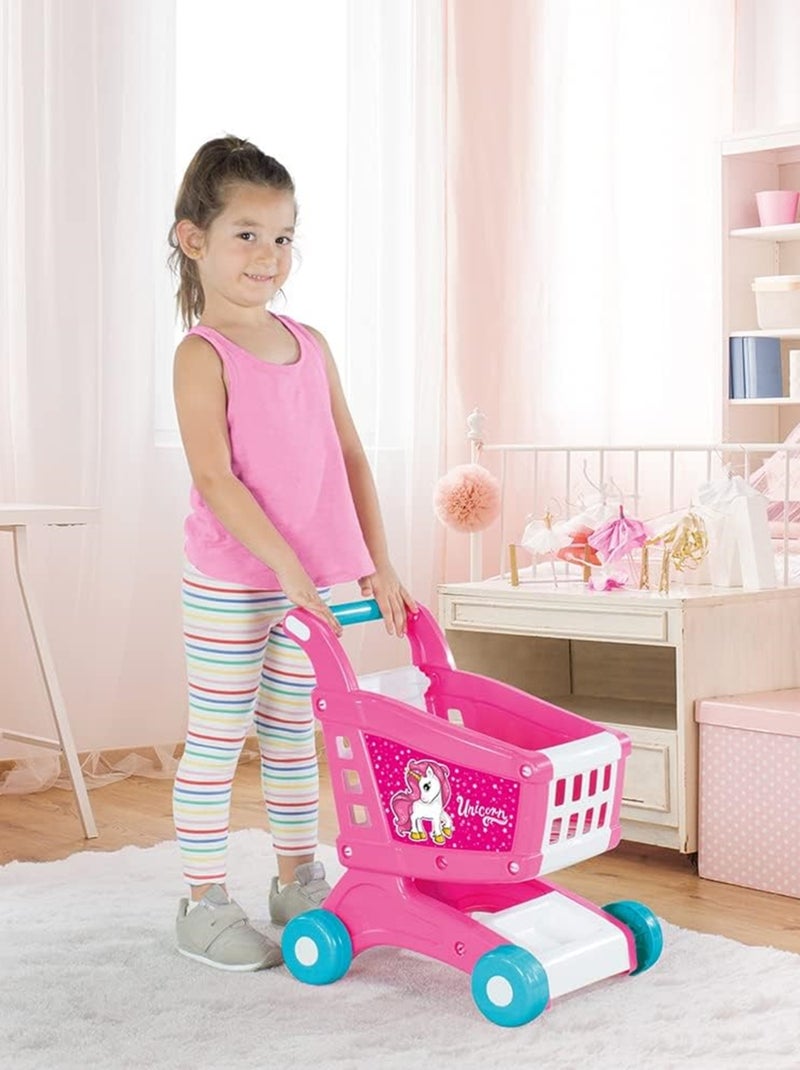 Chariot de supermarché motif unicorne Rose - Kiabi