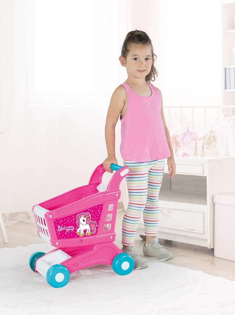 Chariot de supermarché motif unicorne Rose - Kiabi