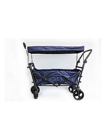 Chariot de transport Premium XXL bleu marine avec toit