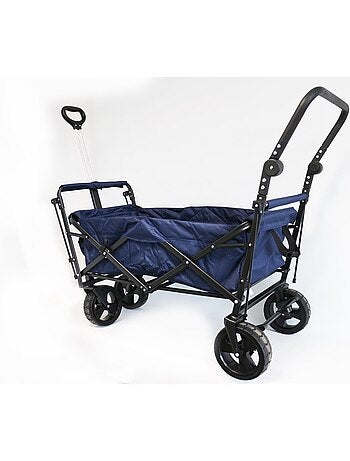 Chariot de transport Premium XXL bleu marine avec toit