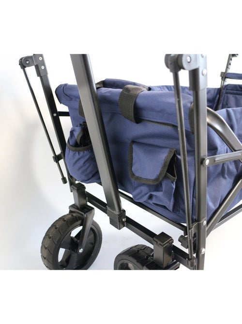 Chariot de transport Premium XXL bleu marine avec toit - Kiabi