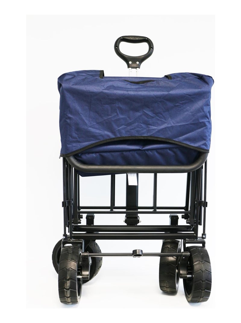 Chariot de transport Premium XXL bleu marine avec toit Bleu - Kiabi