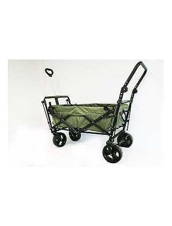 Chariot de transport Premium XXL vert olive avec toit