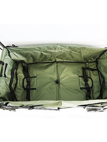 Chariot de transport Premium XXL vert olive avec toit