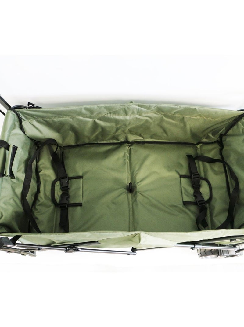 Chariot de transport Premium XXL vert olive avec toit Vert - Kiabi