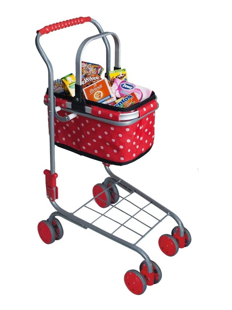 Chariot en métal avec panier de transport avec 40 miniatures Rouge - Kiabi
