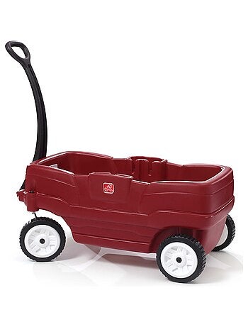 Chariot en plastique rouge pour 2 enfants Neighborhood Step2