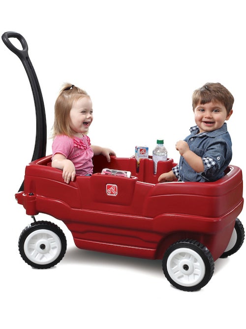 Chariot en plastique rouge pour 2 enfants Neighborhood Step2 - Kiabi Chariot en plastique rouge pour 2 enfants Neighborhood Step2 - Kiabi