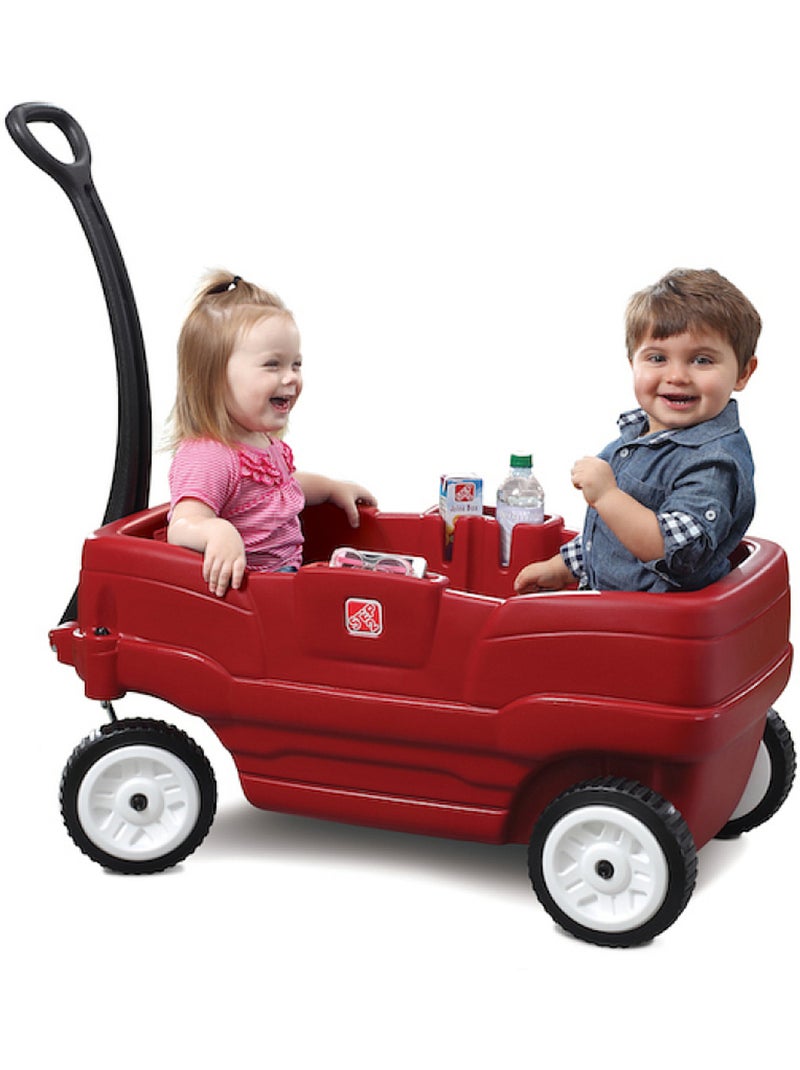 Chariot en plastique rouge pour 2 enfants Neighborhood Step2 Bleu - Kiabi