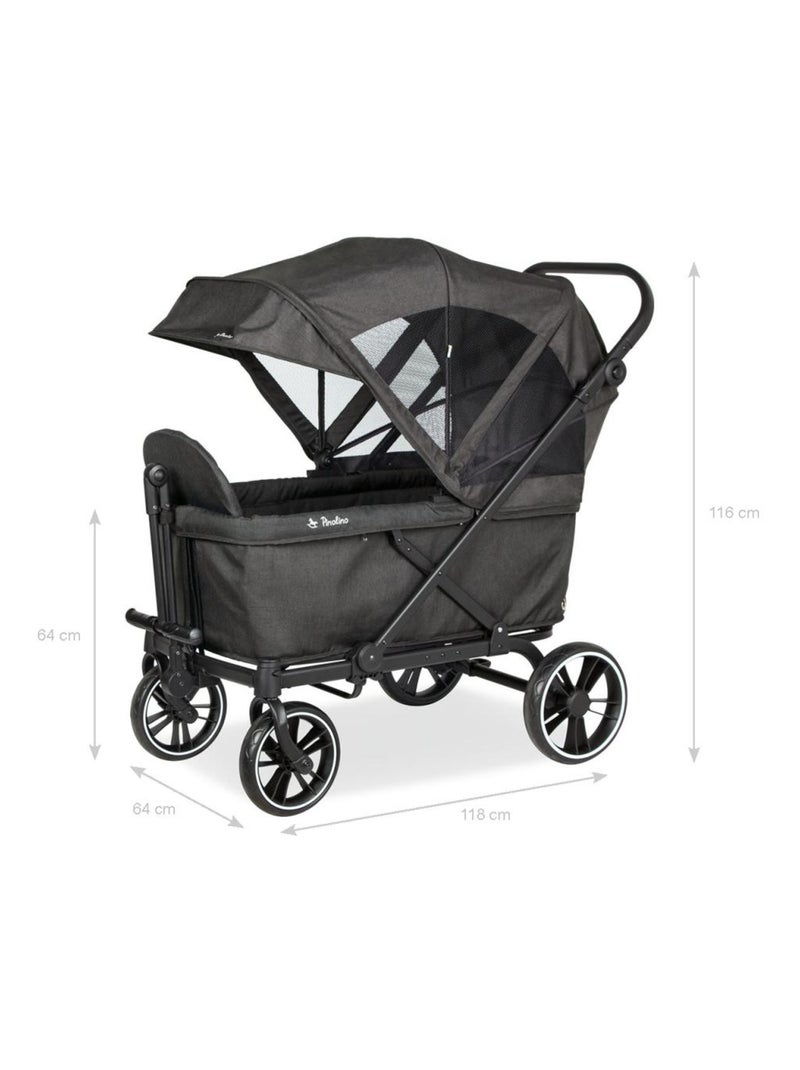 Chariot enfant pliable Cruiser noir Gris - Kiabi