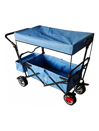 Chariot pliable avec toit bleu AB210