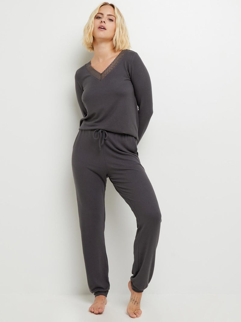 Charmante tregging gris anthracite - Kiabi