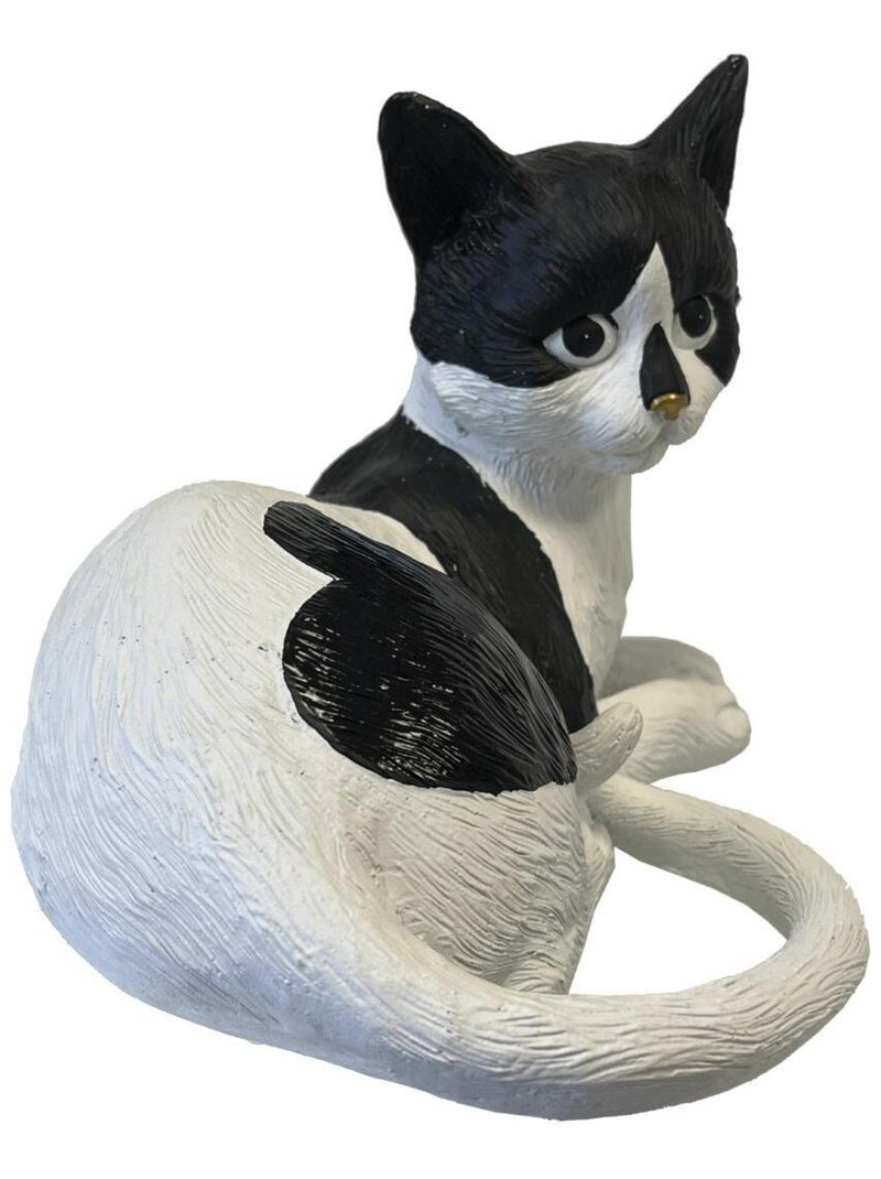 Chat allongé coeur de décoration en résine Blanc - Kiabi