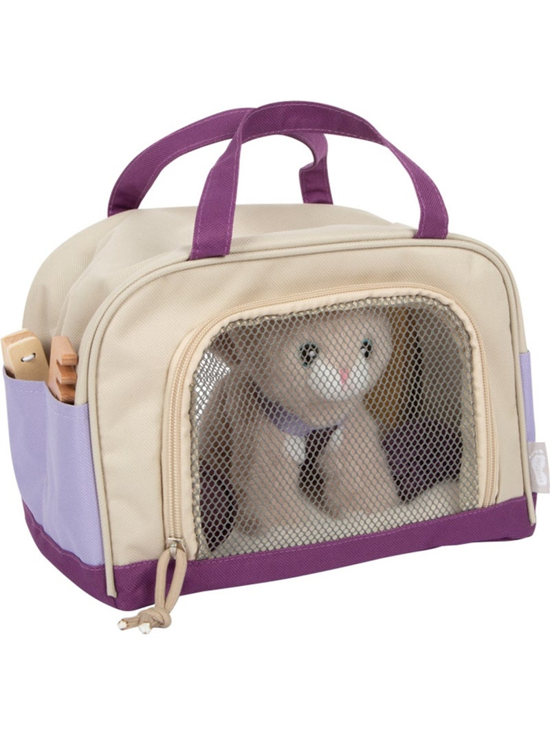 Chat avec sac et kit de soins Violet - Kiabi