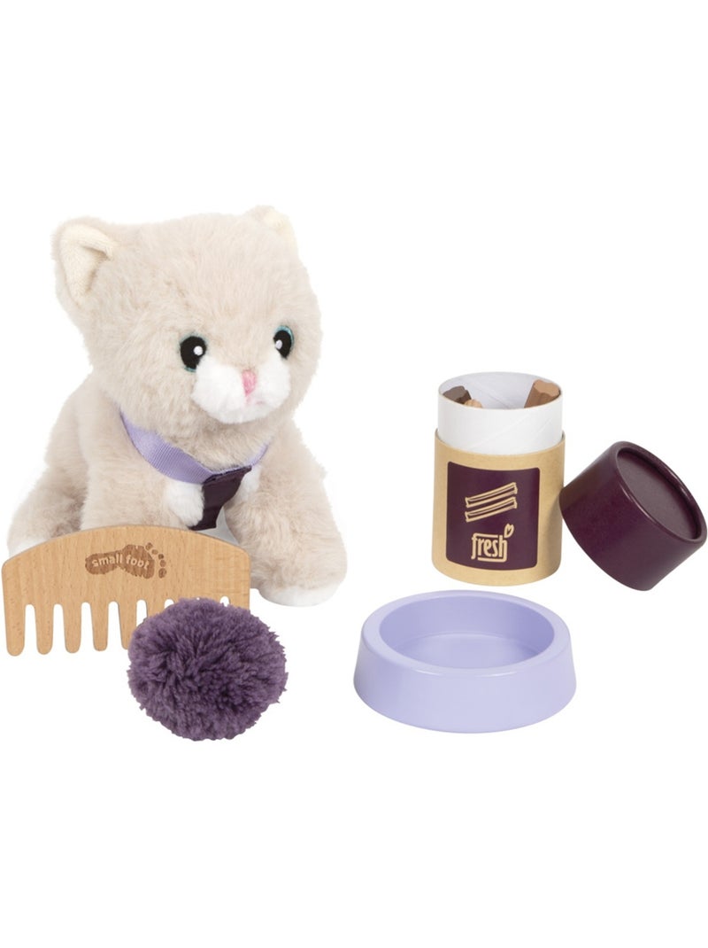 Chat avec sac et kit de soins Violet - Kiabi