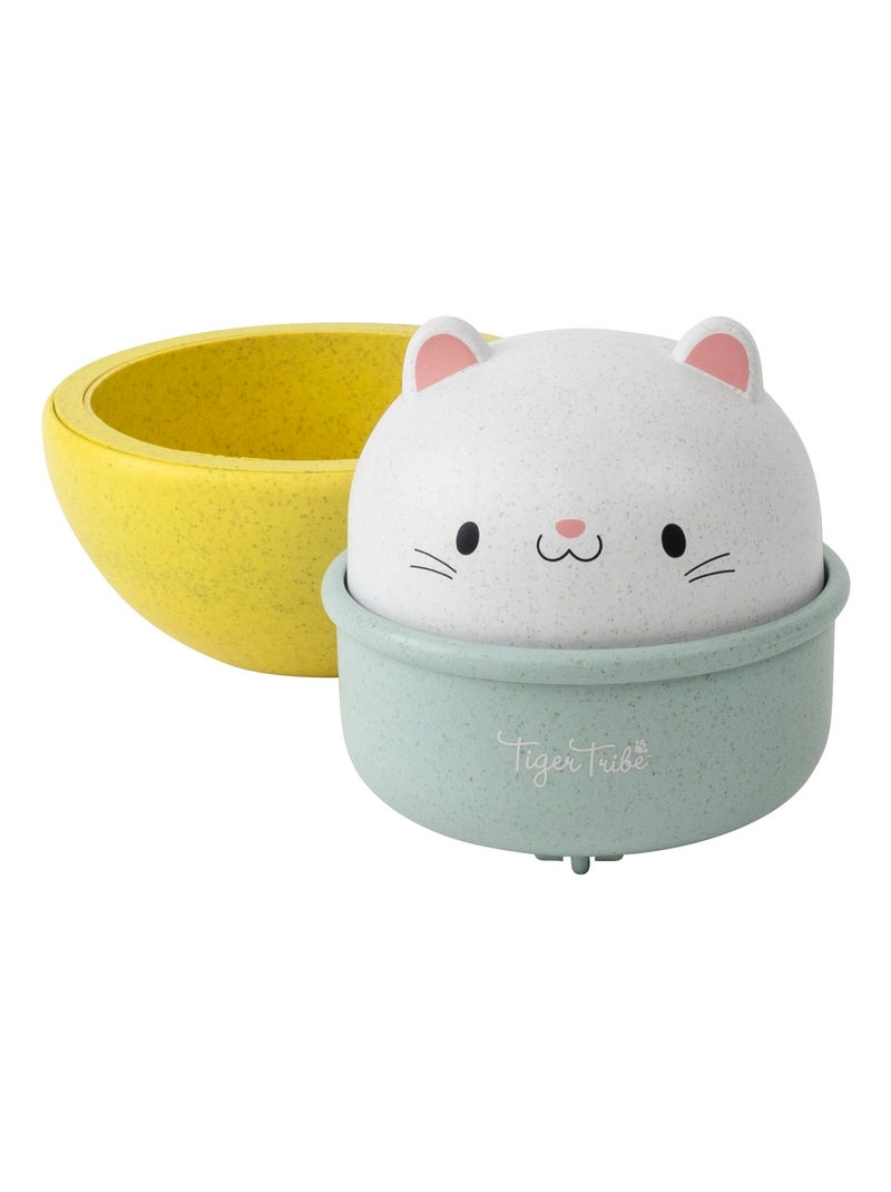 Chat culbuto et véhicule à friction Jaune - Kiabi
