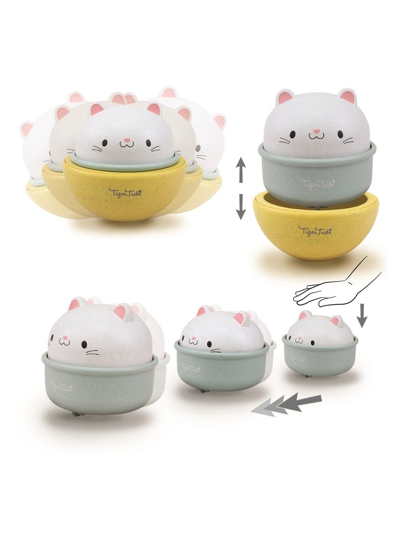 Chat culbuto et véhicule à friction Jaune - Kiabi