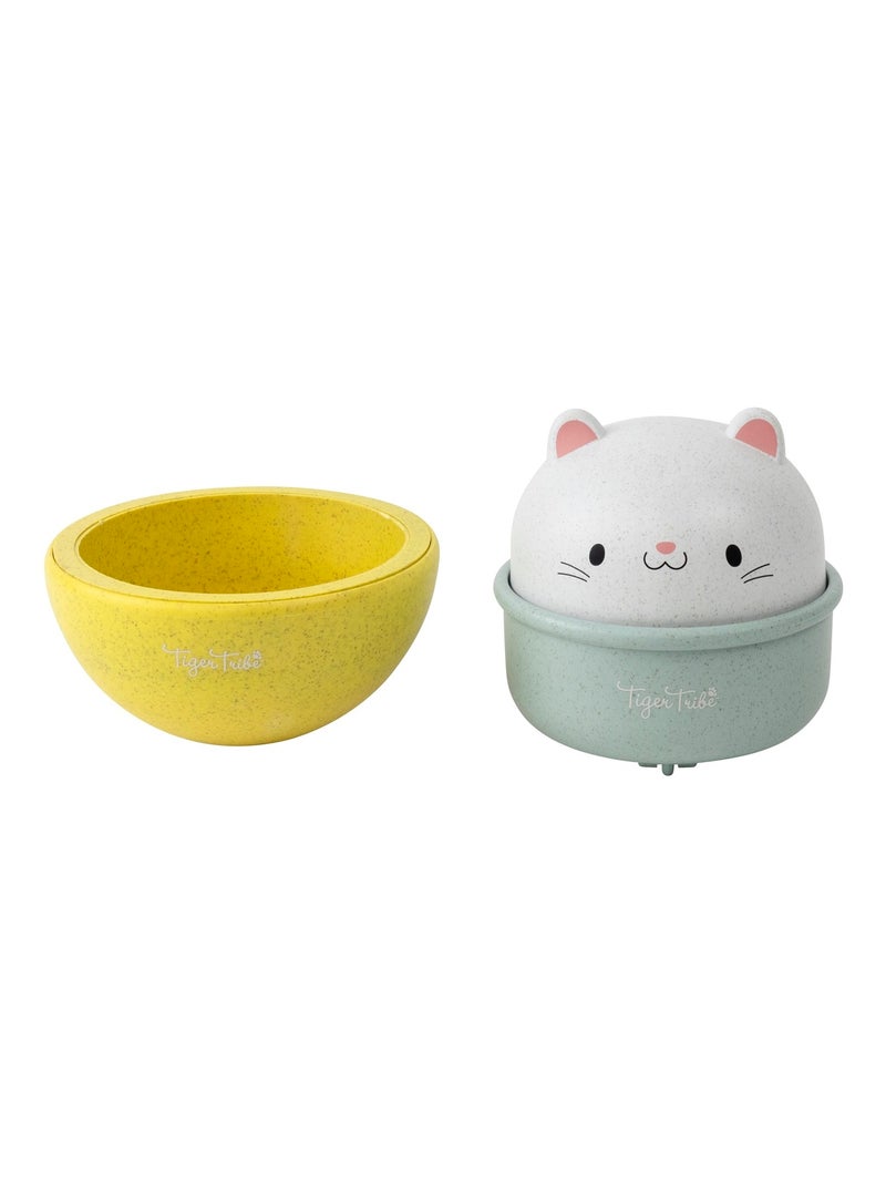 Chat culbuto et véhicule à friction Jaune - Kiabi