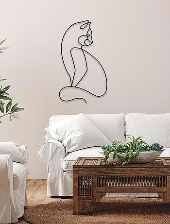 Chat décoratif à fixer au mur