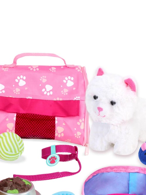 Chat en peluche avec porte-bébé et 8 accessoires interactifs pour poupées - Kiabi