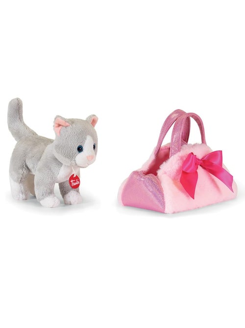 Chat en peluche dans son sac - Kiabi