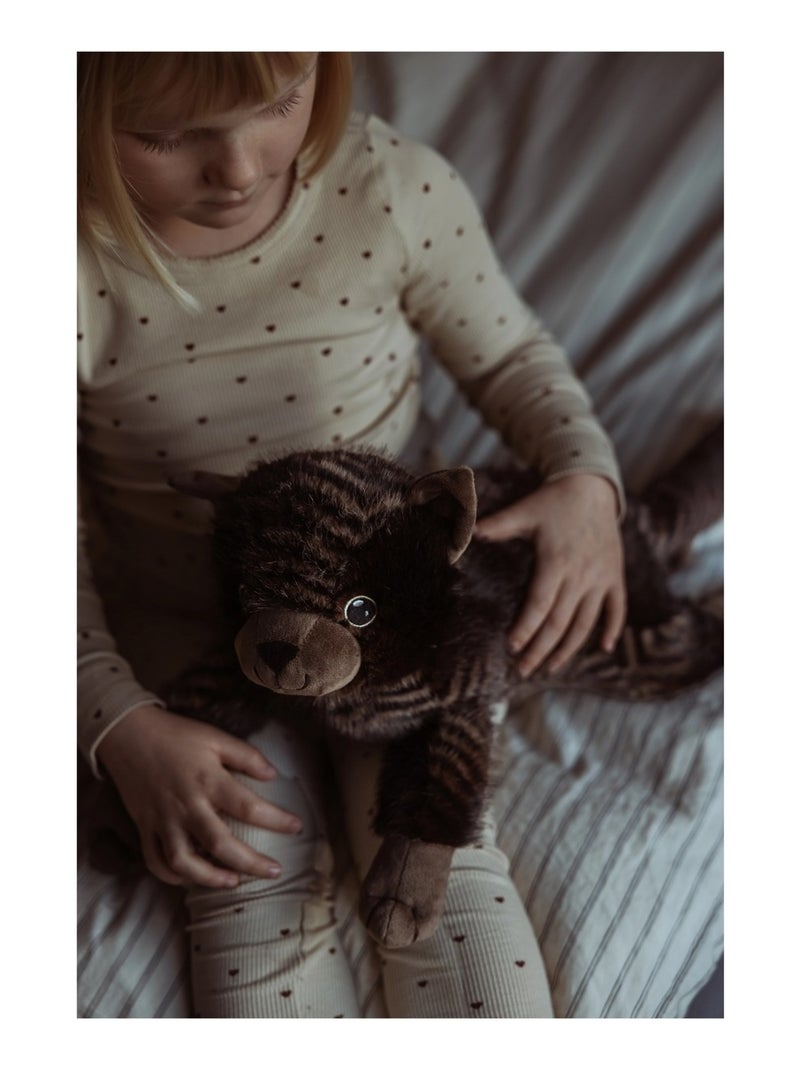 Chat en peluche lesté 1,2 kg Marron - Kiabi