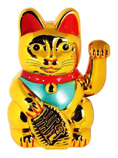 Chat porte bonheur en PVC doré - Kiabi Chat porte bonheur en PVC doré - Kiabi