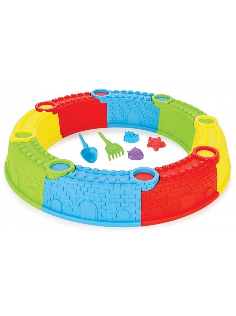 Château de sable avec râteaux et moules Multicolore - Kiabi