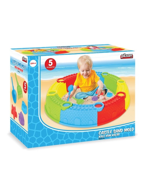 Château de sable avec râteaux et moules - Kiabi
