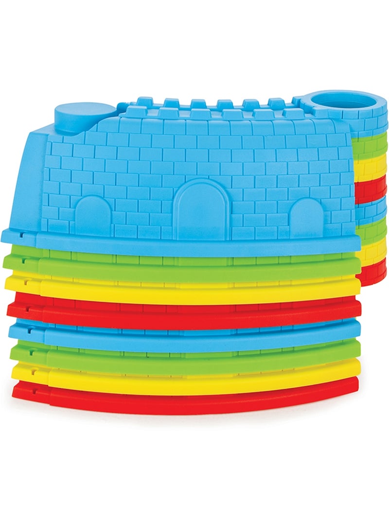 Château de sable avec râteaux et moules Multicolore - Kiabi